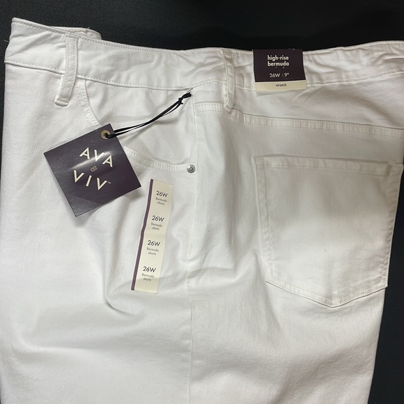 Bermuda high rise white jeans shorts - Picture 7 of 10